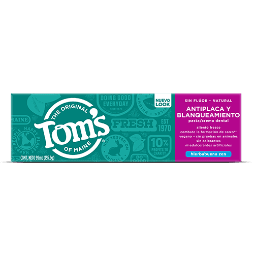 Crema dental natural sin flúor sabor hierbabuena zen.