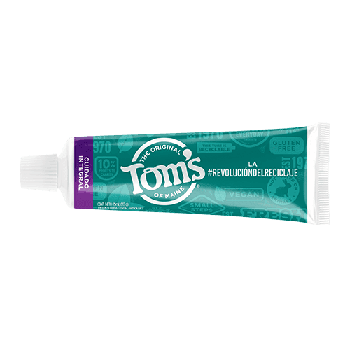 Crema dental natural con flúor sabor hierbabuena.